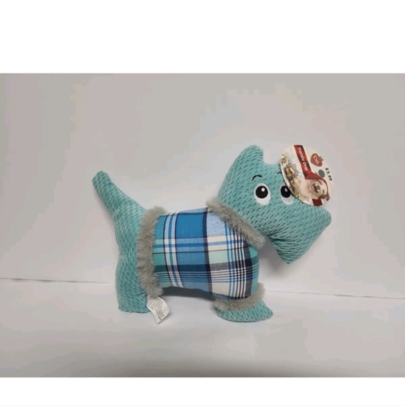 NEW Pet Central Blue Dog Reindeer CHEW TOY Makes Sound - Picture 1 of 4